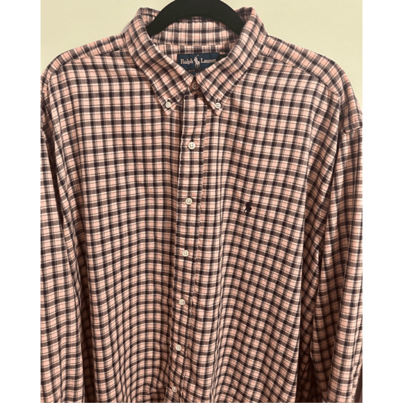 Ralph Lauren Blake 100% Cotton Pink Long Sleeve Button Down Men’s Shirt XXL - Picture 3 of 8